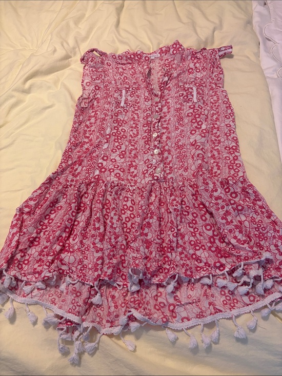 Poupette St. Barth Other - Poupette St. Barth Pink Printed Tassel-Hem Mini coverup